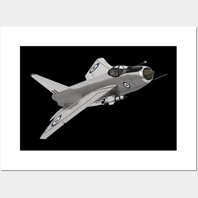 RAF Lightning Jet Fighter Plane British Aeroplane Wall Art by Dirty Custard Designs 